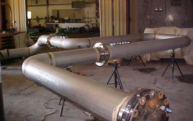 Alloy pipe fabrication in the Houston shop